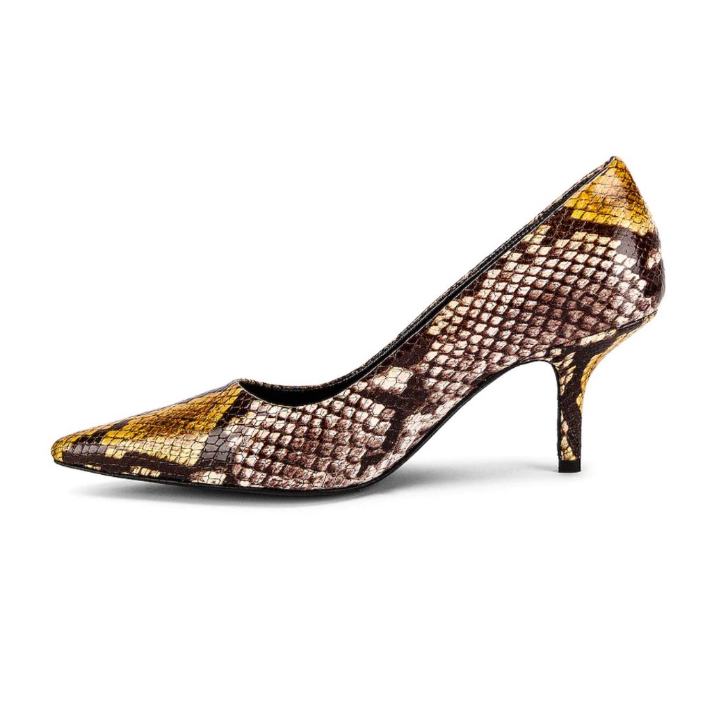 Anine Bing Devon Pumps Leather Python Snakeskin Heels 37 New Box